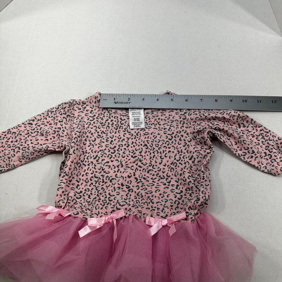 Avon Girl's Size 12 Month 2 Piece Top And Pant Set Animal Print Pink Preowned - Picture 5 of 16